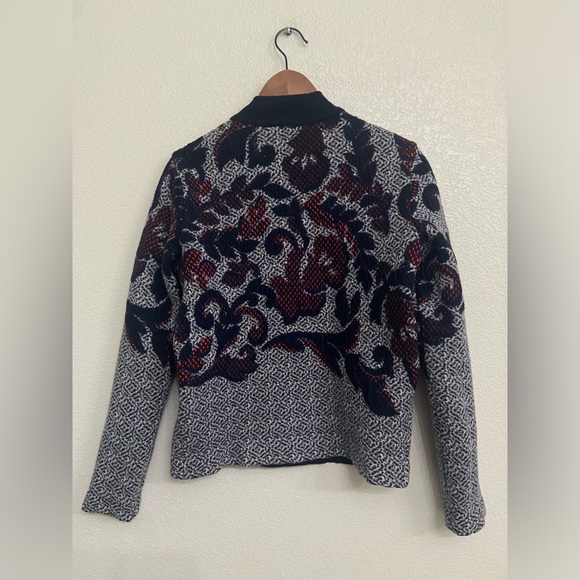 Tory Burch Intarsia Floral Crew Neck Sweater Size Medium - Picture 4 of 12